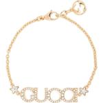 Pulseras doradas de metal con cristales con logo Gucci Talla Única para hombre 