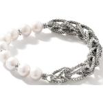 Pulseras de plata de ley de perlas Clásico de materiales sostenibles para mujer 