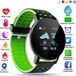 Smartwatches negros redondos con vibración con podómetro Bluetooth 
