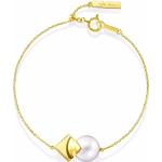 Pulseras doradas de oro de perlas Talla Única para mujer 