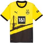 Camisetas amarillas de cuello redondo rebajadas Borussia Dortmund con cuello redondo Puma para hombre 