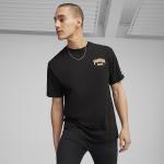 Camisetas deportivas negras de goma vintage con logo Puma 
