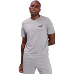 Camisetas deportivas grises de algodón con cuello redondo con logo Puma talla M de materiales sostenibles para mujer 