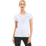 Camisetas blancas de poliester de algodón  rebajadas Puma talla S para mujer 