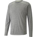 Camisetas grises de poliester de manga larga rebajadas de punto Puma talla L para hombre 