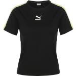 Camisetas negras de algodón de algodón  rebajadas Clásico Puma talla S para mujer 