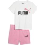 Pantalones cortos rosas de deporte infantiles rebajados con logo Puma 3 años 