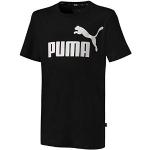 Camisetas negras de algodón de algodón infantiles rebajadas con logo Puma 4 años 