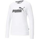 Sudaderas deportivas blancas rebajadas con cuello redondo con logo Puma talla XS de materiales sostenibles para mujer 
