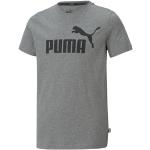 Camisetas grises de goma de algodón infantiles rebajadas con logo Puma 12 años de materiales sostenibles 