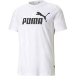 Camisetas deportivas blancas de goma de otoño tallas grandes con cuello redondo con logo Puma talla M de materiales sostenibles para hombre 