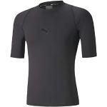 Camisetas deportivas negras con cuello redondo transpirables Puma talla S para hombre 