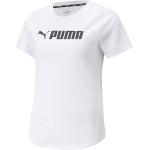 Camisetas deportivas blancas de poliester rebajadas con logo Puma talla S de materiales sostenibles para mujer 
