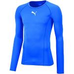 Camisetas deportivas azules rebajadas con cuello redondo Puma talla L para hombre 