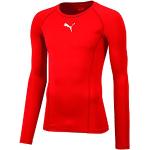Camisetas térmicas rojas de poliester rebajadas con logo Puma talla M para hombre 