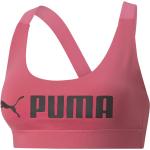Sujetadores deportivos rosas de poliester rebajados Puma talla L de materiales sostenibles para mujer 
