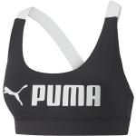 Sujetadores deportivos negros de poliester rebajados Puma talla XS de materiales sostenibles para mujer 