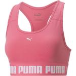 Sujetadores deportivos rosas de poliester rebajados Puma talla XS de materiales sostenibles para mujer 