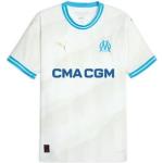 Camisetas blancas de cuello redondo rebajadas Olympique de Marseille con cuello redondo Puma para hombre 