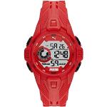 Relojes rojos de pulsera impermeables digital Puma para mujer 