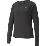 Camisetas negras de poliester de running rebajadas perforadas Puma talla XS para mujer 