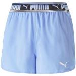 Shorts morados rebajados con logo Puma para mujer 