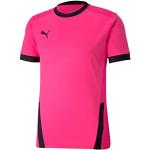 Camisetas deportivas rosas de jersey rebajadas tallas grandes manga corta con cuello redondo con logo Puma teamGOAL talla XXL para hombre 