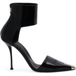 Zapatos negros de cuero de tacón con cremallera con tacón más de 9cm Alexander McQueen talla 39 para mujer 