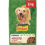 Friskies Purina Friskies Pienso para Perro Adulto con Buey, Cereales y Verduras, 4 bolsas de 3kg