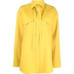 Blusas amarillas de lana de manga larga manga larga Jil Sander talla M para mujer 