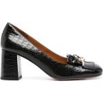 Zapatos negros de goma de tacón con tacón cuadrado con tacón de 7 a 9cm con logo Chie Mihara con flecos talla 39 para mujer 