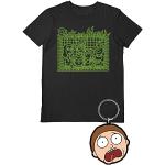 Camisetas negras de goma de algodón  Rick and Morty talla XL para hombre 