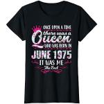 Queen Born in June 1975 - Cute Women 49th Birthday Camiseta