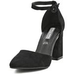 Zapatos negros de goma de tacón de invierno con tacón más de 9cm talla 35 para mujer 