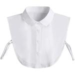 Camisas blancas de algodón de cuello alto con cuello alto lavable a mano oficinas talla XL para mujer 