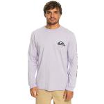 Camisetas deportivas lila manga larga transpirables con logo Quiksilver talla XS para hombre 