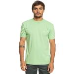 Camisetas deportivas orgánicas verdes de algodón manga corta con cuello redondo Quiksilver talla S para hombre 