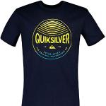 Camisetas estampada azul marino de algodón con cuello redondo de punto Quiksilver talla XS para hombre 