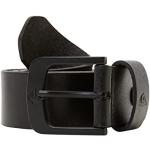 Cinturones negros de cuero con hebilla  con logo Quiksilver talla S para hombre 