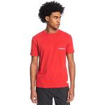 Camisetas deportivas rojas de poliester manga corta Quiksilver talla XS para hombre 