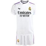 R ROGER'S Real Madrid Conjunto niño Camiseta y Pantalón 1ª EQ. Temporada 2022-23 - Producto con Licencia - 100% Poliéster - Dorsal Liso (as4, Age, 14_Years, Regular, Regular)