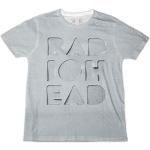 Radiohead Bloc de Notas (Recortado) -Camiseta Gris orgánica, 46 Unisex Adulto