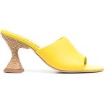 Sandalias amarillas fluorescentes de goma de cuero rebajadas Paloma Barcelo talla 39 para mujer 