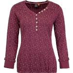 Ragwear Pinch Dots - Camiseta de manga larga para mujer, rojo vino, L