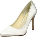 Zapatos blancos de satén de novia con tacón de aguja con tacón más de 9cm acolchados Rainbow Club talla 23 para mujer 