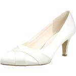 Zapatos blancos de satén de novia con tacón de 5 a 7cm acolchados Rainbow Club talla 23 para mujer 