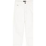 Jeans blancos de algodón con cremallera infantiles con logo Armani Emporio Armani 12 años 