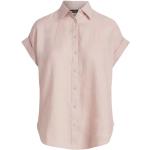 Camisas rosas de lino de lino  rebajadas manga corta Ralph Lauren Lauren talla L para mujer 