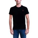 Camisetas negras de cuello redondo rebajadas con cuello redondo con logo Ralph Lauren Lauren talla L para hombre 
