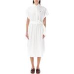Vestidos blancos de algodón de manga corta manga corta Ralph Lauren Lauren talla XS para mujer 